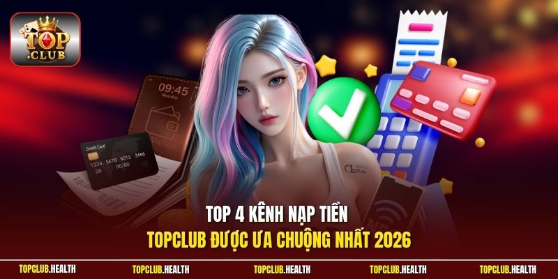 Top 4 kênh nạp tiền TOPCLUB được ưa chuộng nhất 2026
